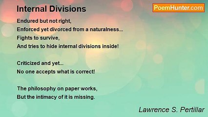 Lawrence S. Pertillar - Internal Divisions