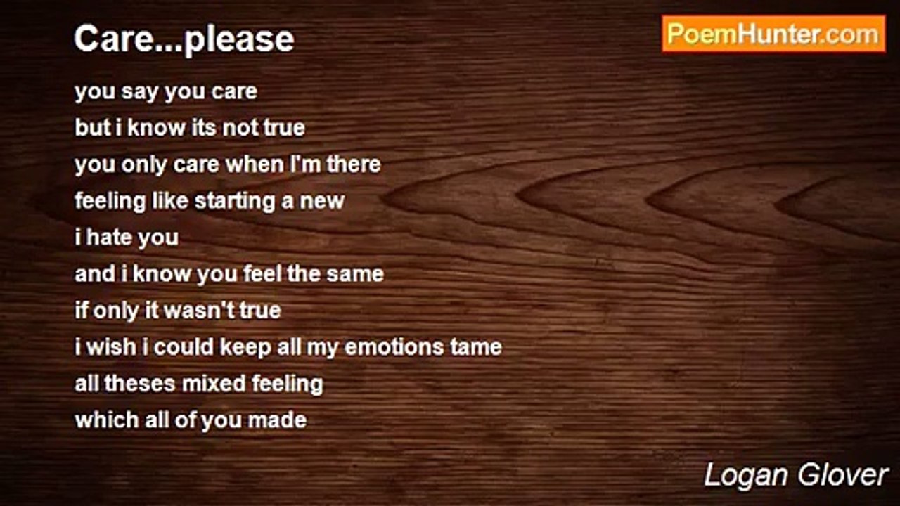 Logan Glover - Care...please