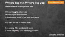 vincent armone - Writers like me, Writers like you