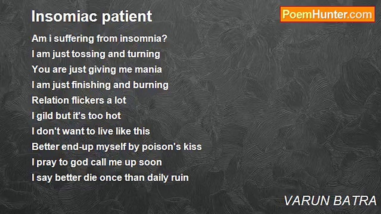 VARUN BATRA - Insomiac patient