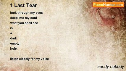 sandy nobody - 1 Last Tear