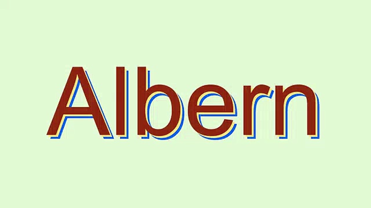 How to Pronounce Albern