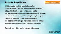 Stug Jordan - Broads Boy Poem