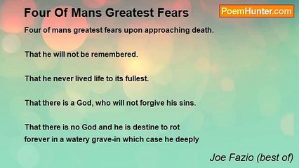 Joe Fazio (best of) - Four Of Mans Greatest Fears