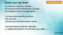 emo girl - thank you my mom