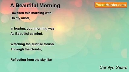 Carolyn Sears - A Beautiful Morning