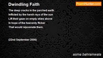 asma bahrainwala - Dwindling Faith