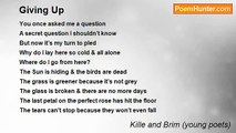 Kille and Brim (young poets) - Giving Up