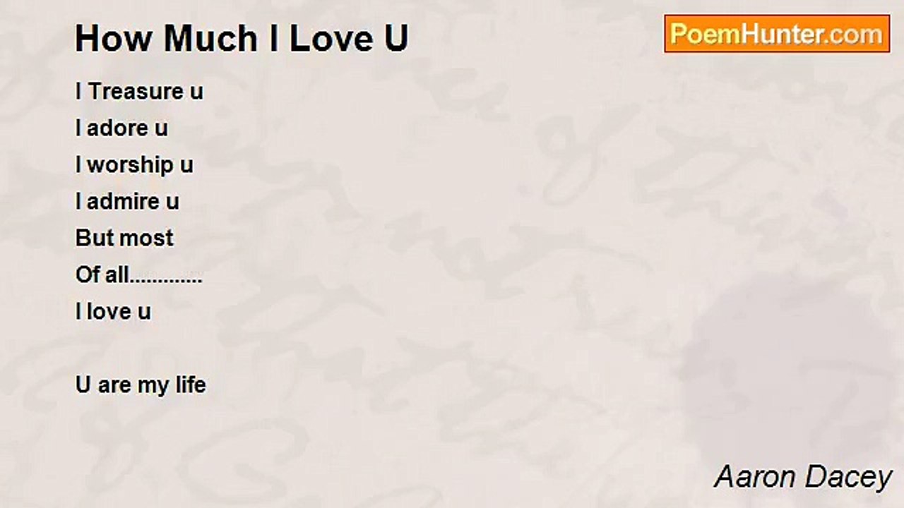 Aaron Dacey - How Much I Love U
