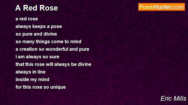 Eric Mills - A Red Rose