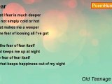 Old Teenage Poems - Fear