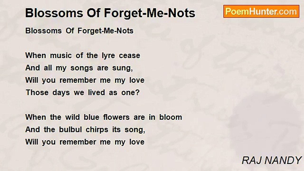 RAJ NANDY - Blossoms Of Forget-Me-Nots