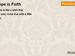 Nicole Watts - Hope is Faith