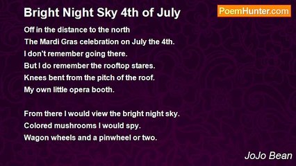 JoJo Bean - Bright Night Sky 4th of July