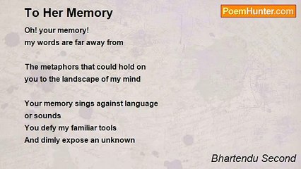 Bhartendu Second - To Her Memory