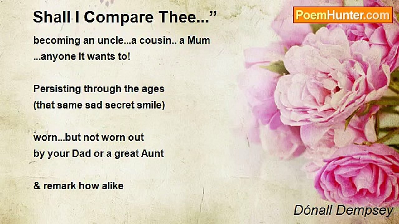 Dónall Dempsey - Shall I Compare Thee...”