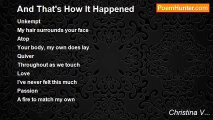 Christina V... - And That's How It Happened