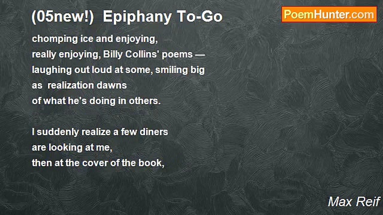 Max Reif - (05new!)  Epiphany To-Go
