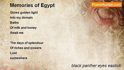 black panther eyes eastick - Memories of Egypt
