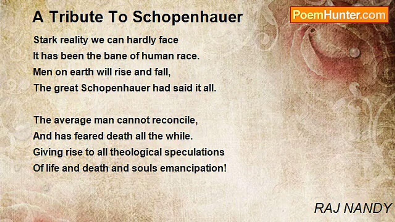 RAJ NANDY - A Tribute To Schopenhauer