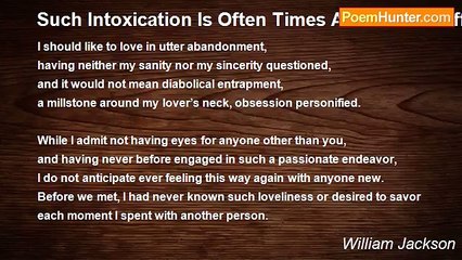 William Jackson - Such Intoxication Is Often Times A Onesided Affair