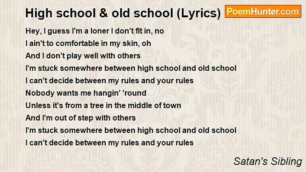 Satan's Sibling - High school & old school (Lyrics)
