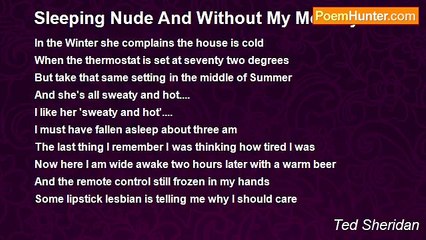 Ted Sheridan - Sleeping Nude And Without My Monkey