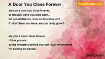 Jade Leven - A Door You Close Forever