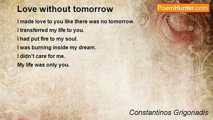 Constantinos Grigoriadis - Love without tomorrow