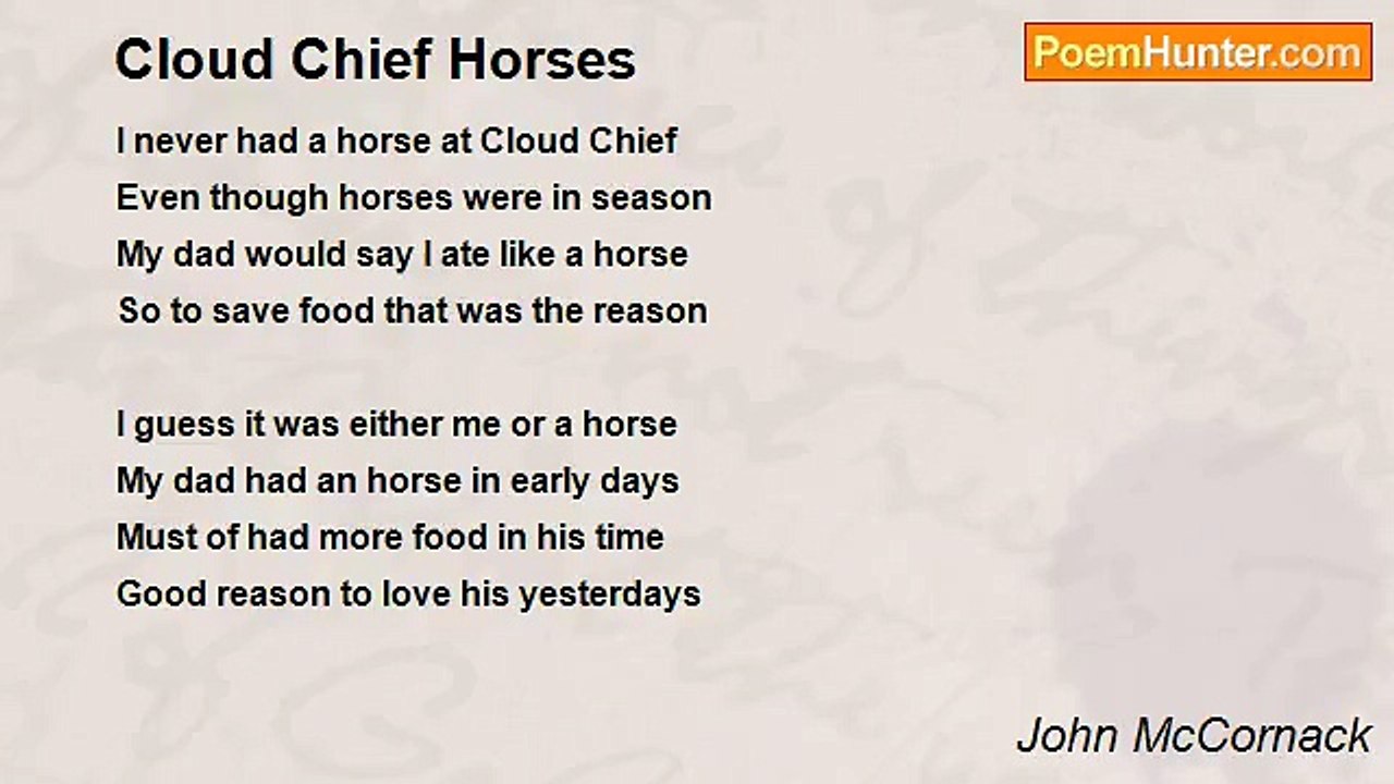 John McCornack - Cloud Chief Horses
