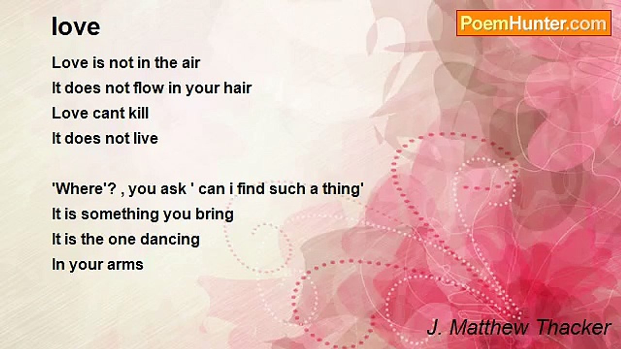 J. Matthew Thacker - love