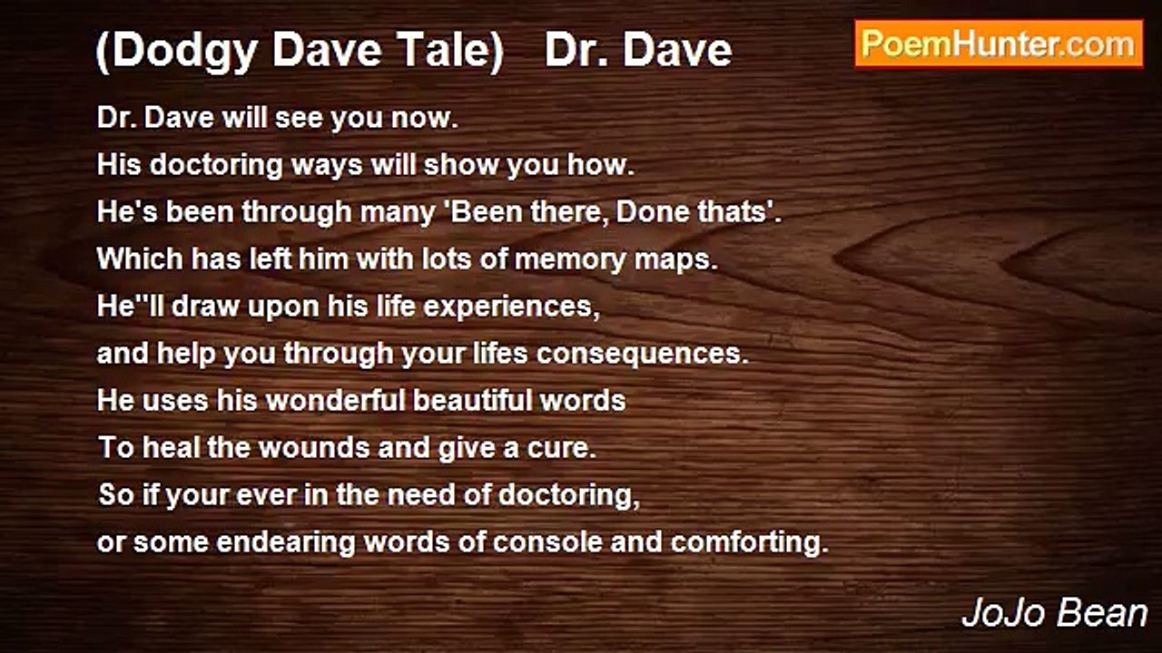 JoJo Bean - (Dodgy Dave Tale)   Dr. Dave