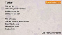 Old Teenage Poems - Today