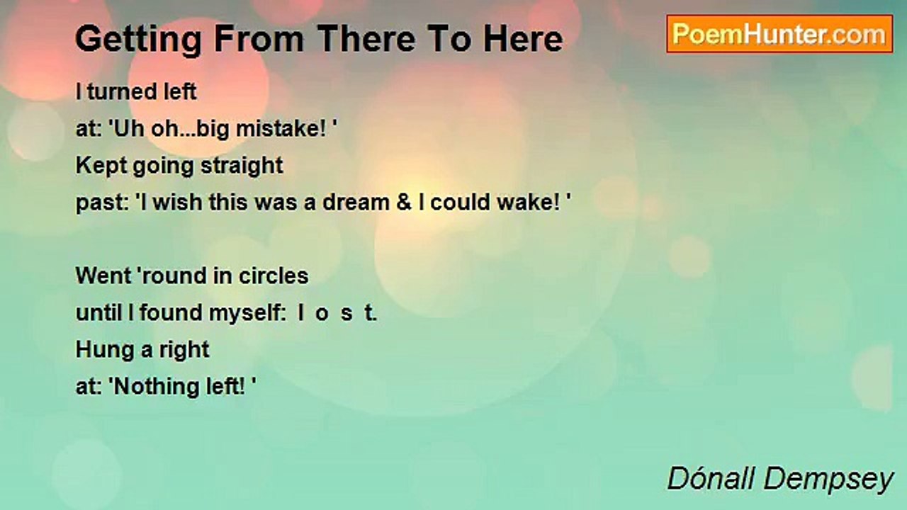 Dónall Dempsey - Getting From There To Here