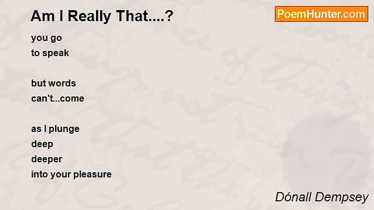 Dónall Dempsey - Am I Really That....?