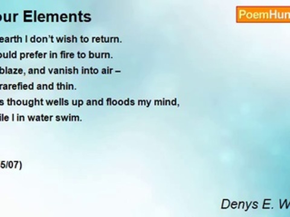 Denys E. W. Jones - Four Elements