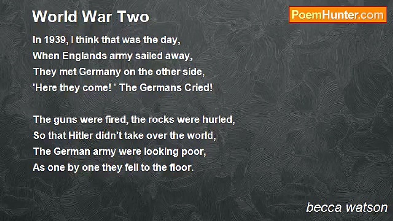 becca watson - World War Two