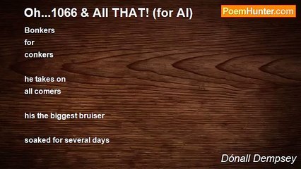 Dónall Dempsey - Oh...1066 & All THAT! (for Al)