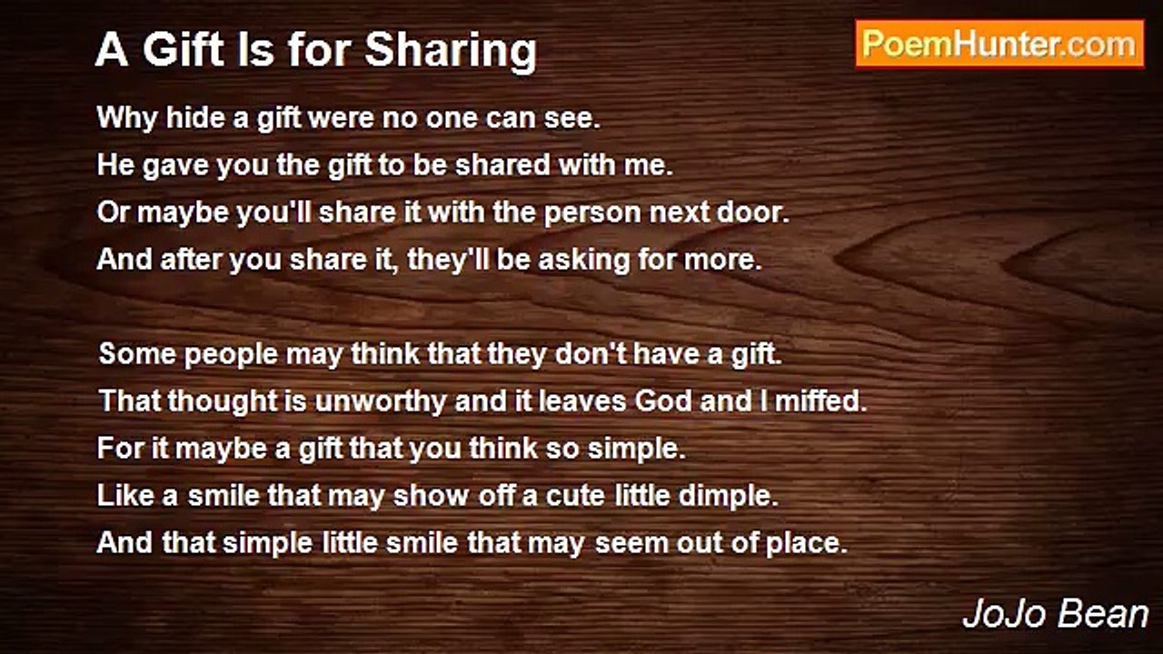 JoJo Bean - A Gift Is for Sharing
