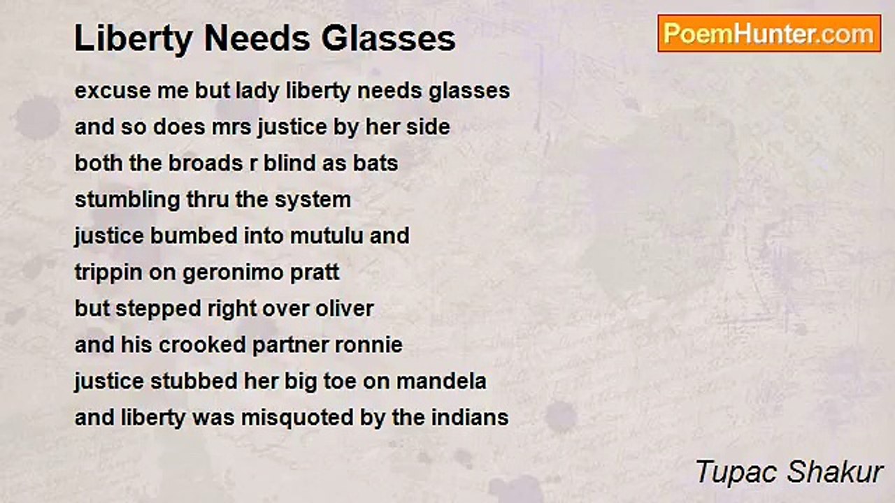 Tupac Shakur - Liberty Needs Glasses