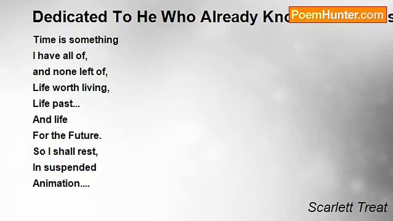 Scarlett Treat - Dedicated To He Who Already Knows Who He Is