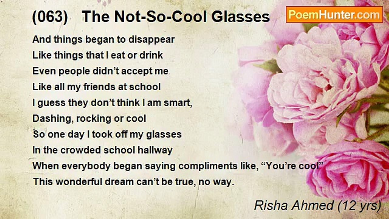 Risha Ahmed (12 yrs) - (063)   The Not-So-Cool Glasses