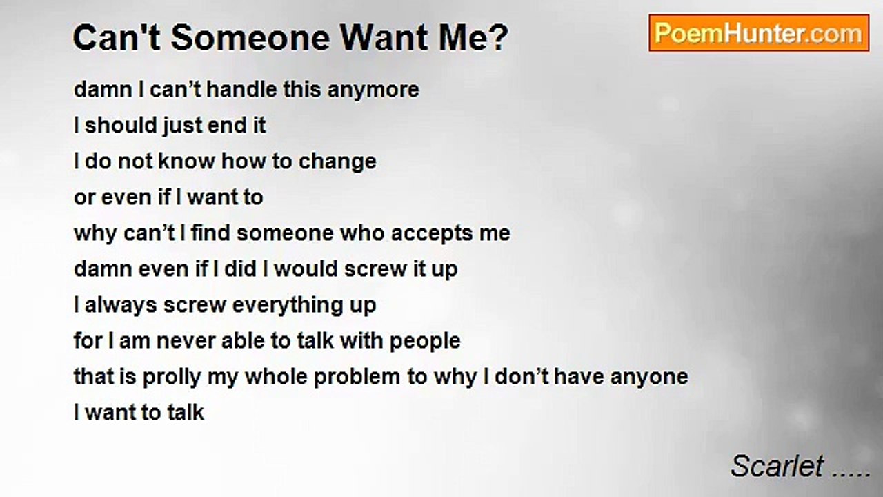 Scarlet ..... - Can't Someone Want Me?