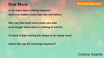 Cristina Geanta - One More