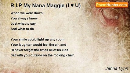 Jenna Lynn - R.I.P My Nana Maggie (I ♥ U)