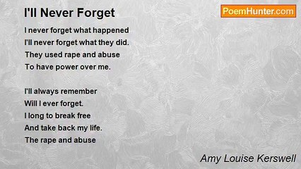 Amy Louise Kerswell - I'll Never Forget