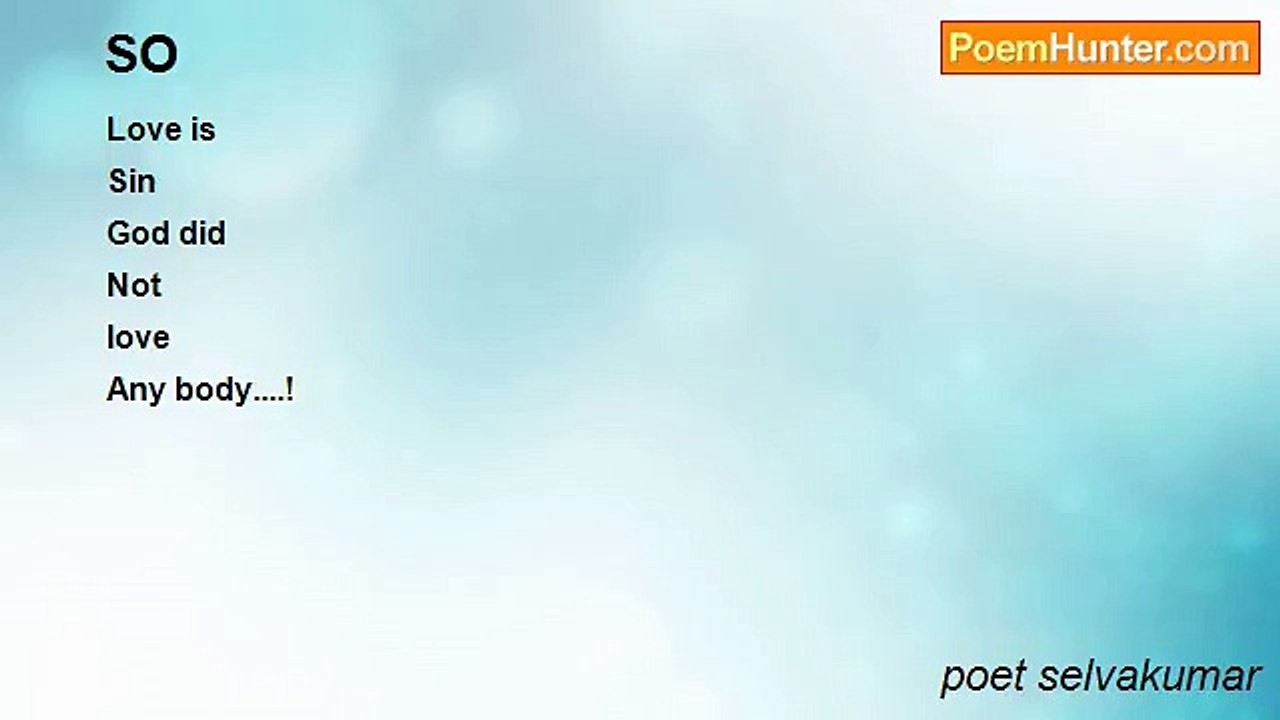 poet selvakumar - SO