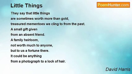 David Harris - Little Things