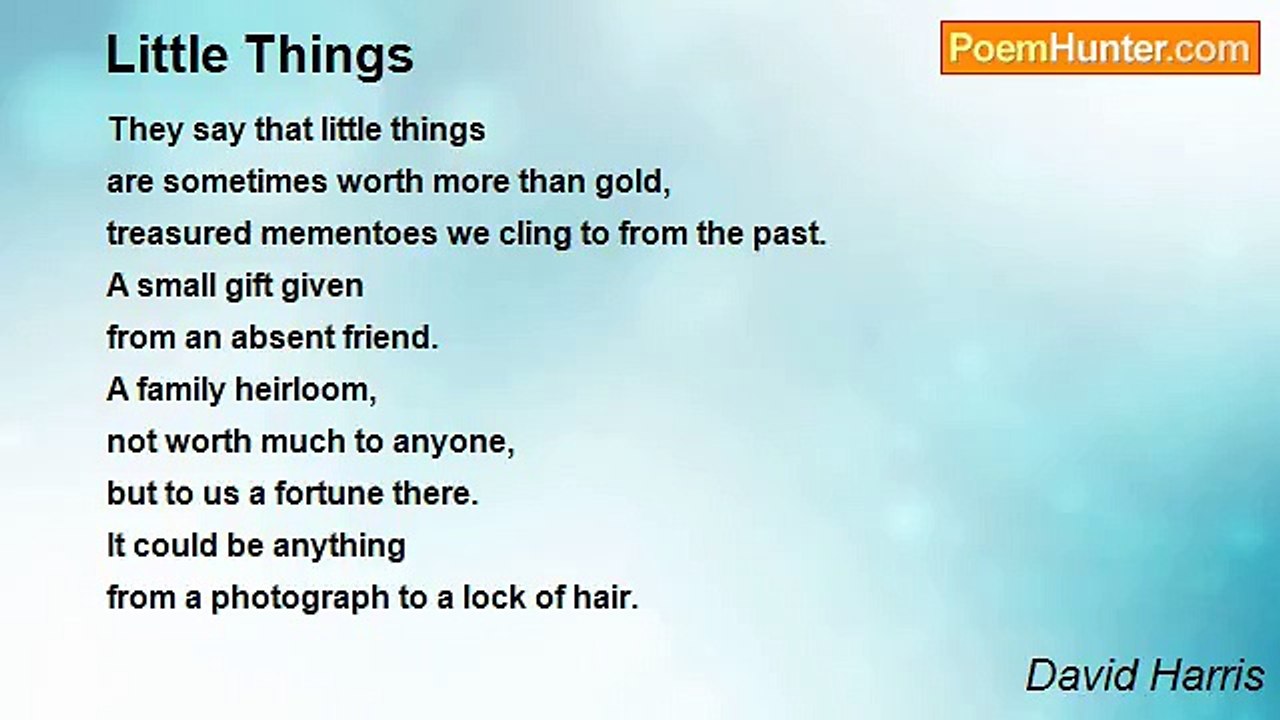 David Harris - Little Things