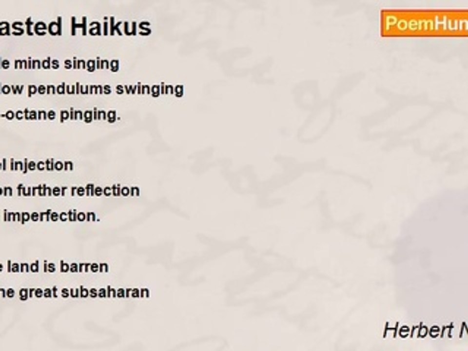 Herbert Nehrlich - Wasted Haikus